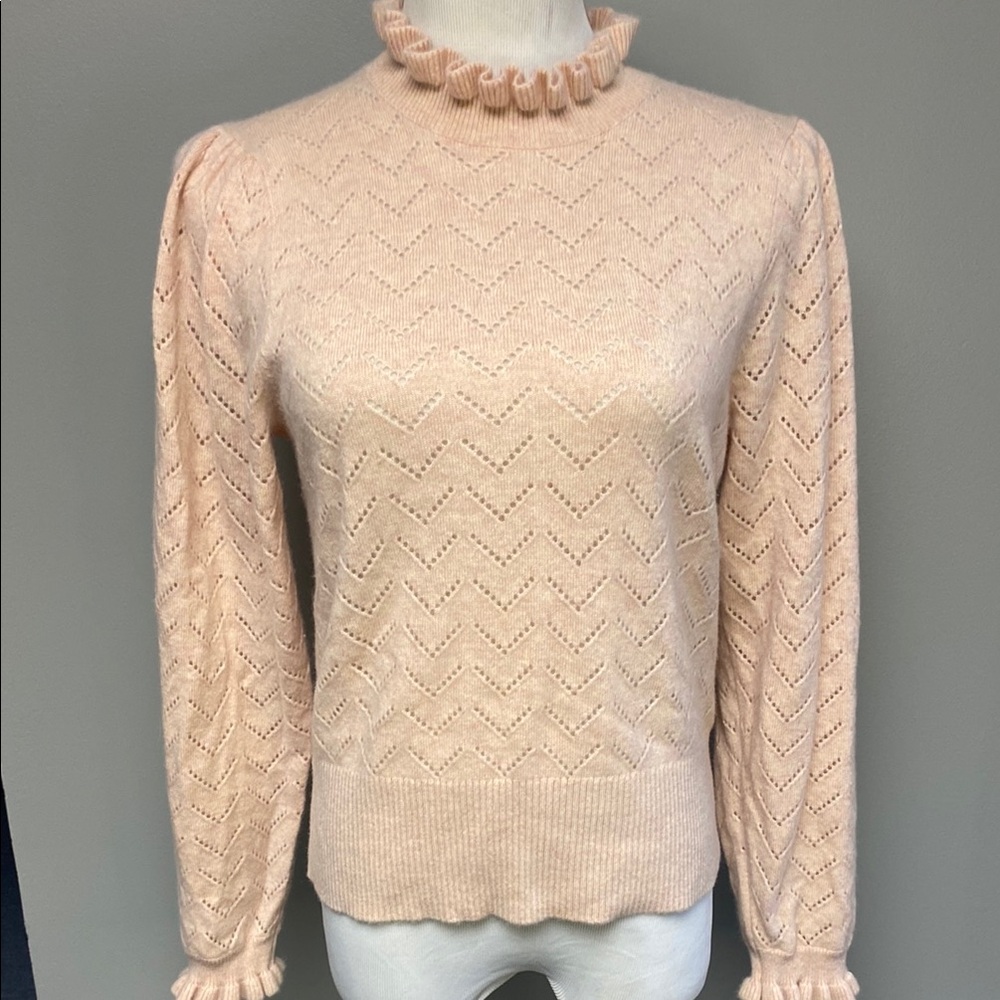 J. Crew Pink Cowl Neck Sweater in 100% Cashmere